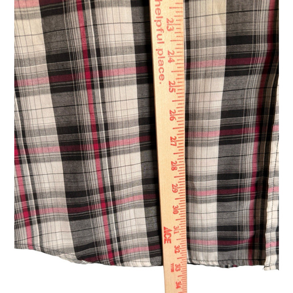 Vintage Ash Creek Trading Sz M Plaid Pearl Snap Shirt Western Work Wear - Picture 9 of 10